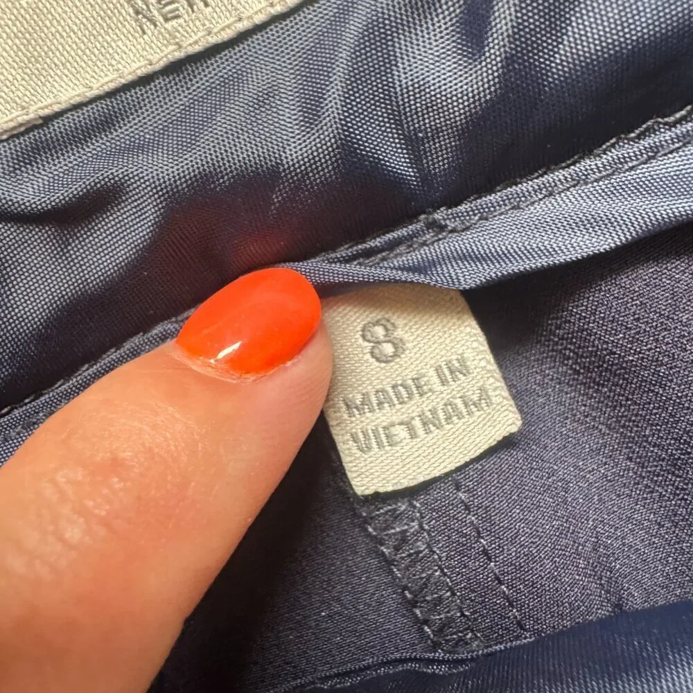 Nine Eight NY Navy Dress Pants Size 8 Work Office Slim Fit